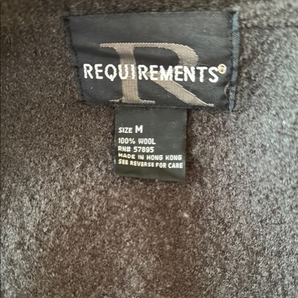 Vintage Requirements Olive/Gray Boiled Wool  Blazer with Notched Collar - Picture 11 of 12